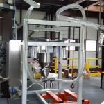 Vacuum Conveyor P.E.D. with Lifting column for empty big bag
