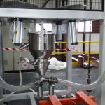 Vacuum Conveyor P.E.D. with Lifting column for empty big bag