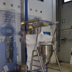 Lifting column for empty big bag