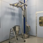 Lifting column for empty big bag