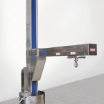 Lifting column for empty big bag