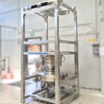 Big-Bag emptying structure with integrated C.I.P. system