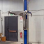 Lifting column for empty big bag