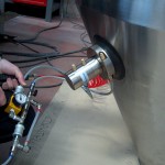 Vacuum Mount Pneumatic Air Vibrator installed on Hopper