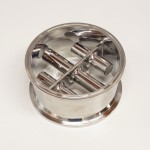 Small Stainless Steel Magnetic Separator with Cylindrical Bars and Tri-Clamp 6-Inch Connection