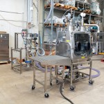 Sanitary Bag Dump Station with Glove Box and External Roller Table