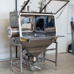 Sanitary Bag Dump Station with Glove Box and External Roller Table