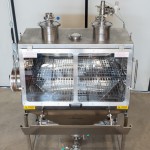 Bag Emptying Station with Dust Hood and Grid - Top View