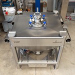 Stackable Pharma Bin with passive valve on top