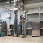 Bin Lifting Column (on the left), Sieve Mill Lifter (in the center), and Electrical Panel (on the right)